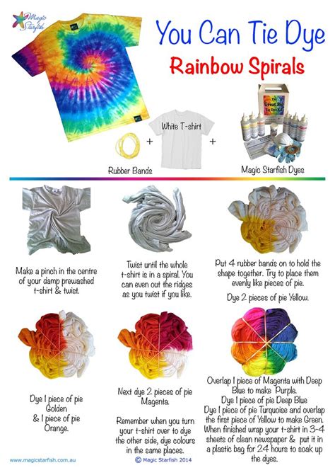 Learn how to Tie Dye a Rainbow Spiral swirl pattern. How to fold your t ...