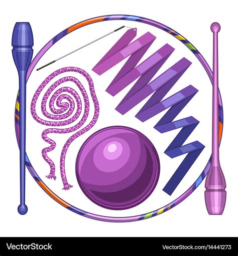 Rhythmic gymnastics equipment Royalty Free Vector Image