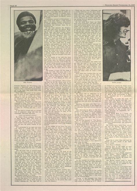 15 November 1969 - RS publishes "Memories Of An Apple Girl" by Francie Schwartz - Beatles and ...