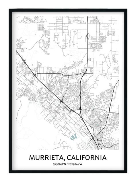 Murrieta Map Poster - Your City Map Art - Positive Prints