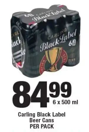 Carling Black Label Beer Cans offer at OK Liquor