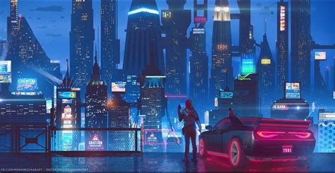 Cyberpunk City [2099x1088] : wallpapers