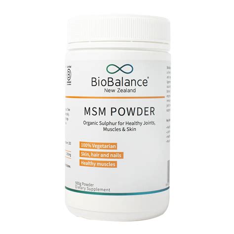 Buy MSM Powder - For Healthy Joints, Muscles & Skin by BioBalance I HealthPost NZ