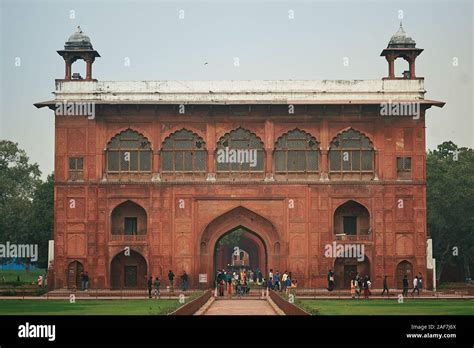 Red Fort or Lal Qila in Delhi, India. Ancient Fort made of red sandstone. Architecture of India ...