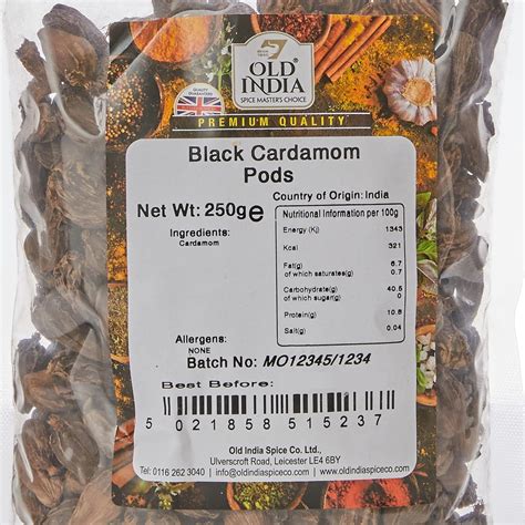 Old India Black Cardamom Pods 250 g 250 g (Pack of 1)