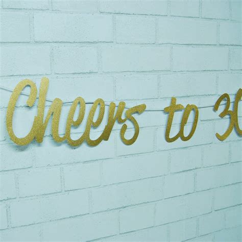 Cheers to 30 Years Banner 30th Birthday Banner Cheers to 30 - Etsy