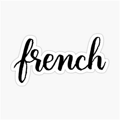 French calligraphy | Calligraphy, School stickers, Stickers