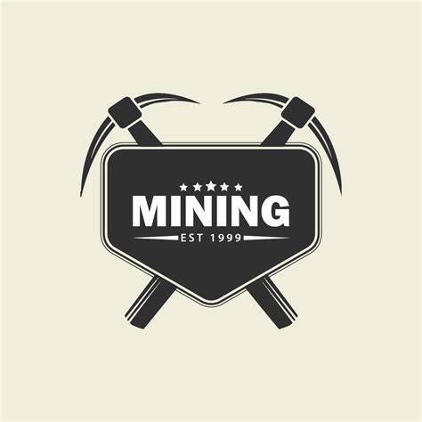 coal mining logo emblem badge sticker minimalist design 17667669 Vector Art at Vecteezy