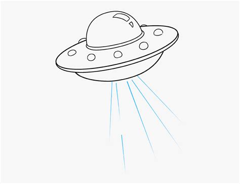 How To Draw Ufo - Ufo Drawing Easy , Free Transparent Clipart - ClipartKey