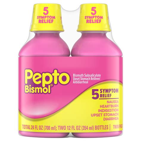 Buy Pepto Bismol Liquid for , Heartburn, Indigestion, Upset Stomach, and Diarrhea - Fast for 5 ...