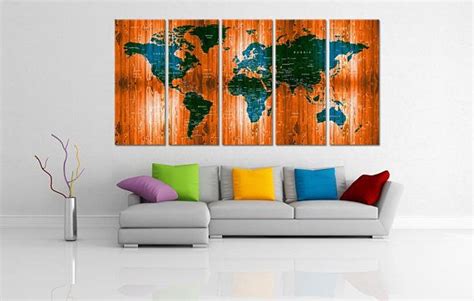 World Map Canvas Wall Art