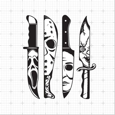 Horror Movie Characters in Knives Svg Michael Myers Svg - Etsy | Movie tattoos, Horror movie ...