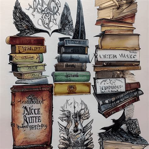 Harry Potter Books Stack Graphic · Creative Fabrica