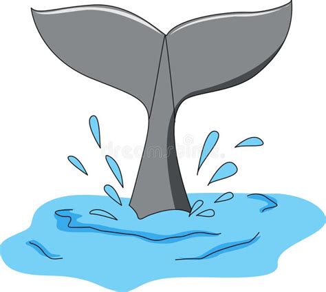 Whale tail stock illustration. Illustration of splash - 6952554