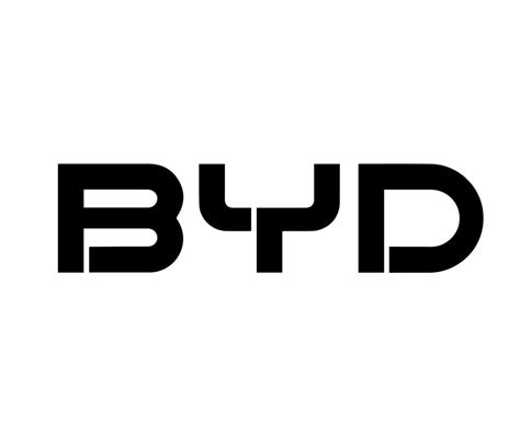 BYD Brand Logo Car Symbol Name Black Design China Automobile Vector ...