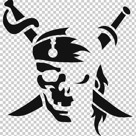 Stencil Pirate Jolly Roger Skull PNG, Clipart, Art, Black, Black And ...