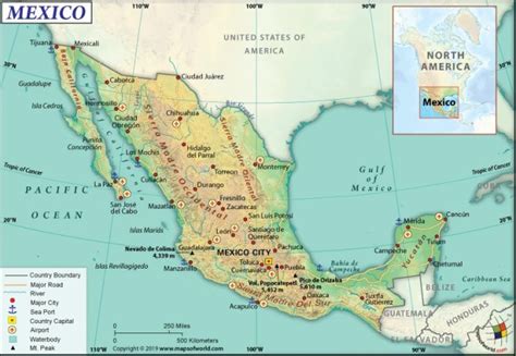 North America Sierra Madre Occidental Map