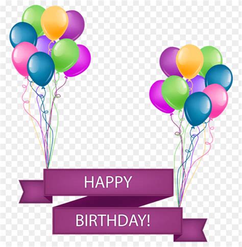 free PNG Download happy birthday banner with balloons transparent png images background PNG ...