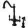 Kingston Brass Heritage Double Handle Kitchen Faucet with Side Spray & Reviews | Wayfair