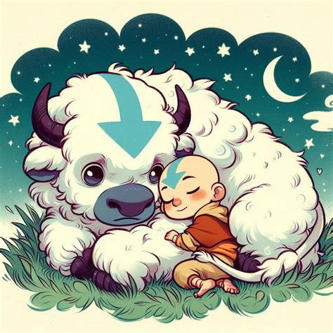 Aang and Appa by LOGANSCHILLMIX on DeviantArt