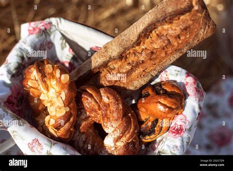 Summer picnic in the field in the village Stock Photo - Alamy