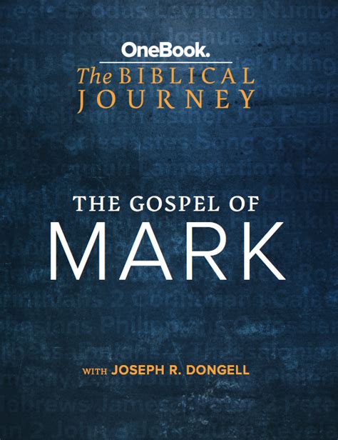 The Gospel of Mark (OneBook: A Biblical Journey) – My Seedbed