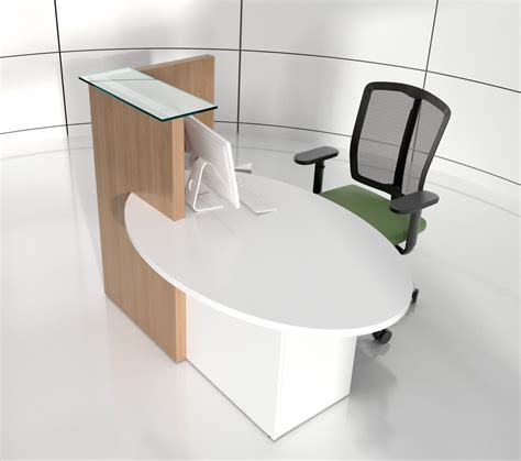 OVO Small Reception Desk w/Right-Handed Counter Top, ADA Compilance ...