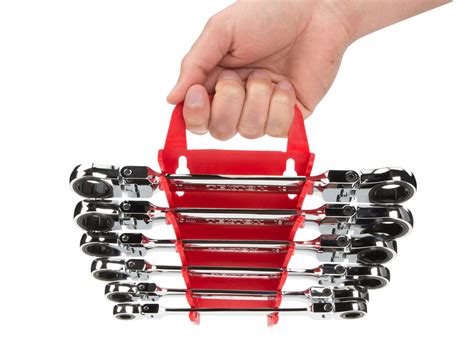 10-Piece Flex Ratcheting Box End Wrench Set - Holder | TEKTON®