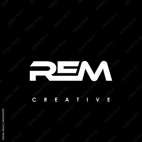 REM Letter Initial Logo Design Template Vector Illustration vector de ...