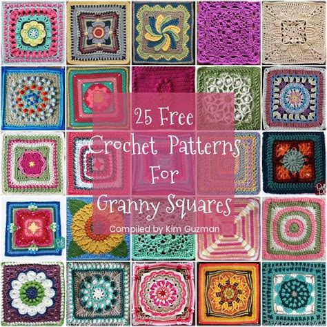 Roundup: 25 Free Crochet Patterns for Granny Squares - CrochetKim™