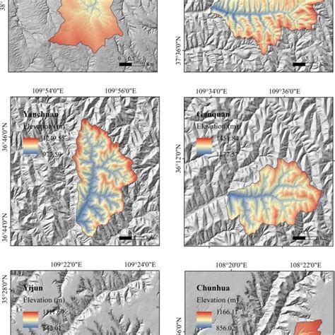 Spatial differences of gully fractals (A), mean gully depths (B), gully... | Download Scientific ...