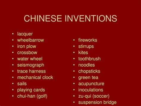 Ancient Chinese Inventions Timeline