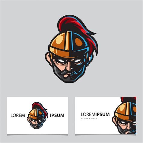 Premium Vector | Warrior head mascot logo