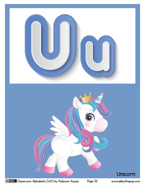 Letter U Unicorn Craft Template - prntbl.concejomunicipaldechinu.gov.co