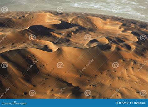 Aerial View of Sand Dunes at Rub Al Khali Stock Image - Image of natural, pattern: 107091011