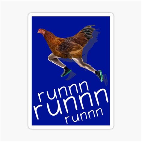 "running chicken meme ; cool" Sticker for Sale by Zakdaiby001 | Redbubble