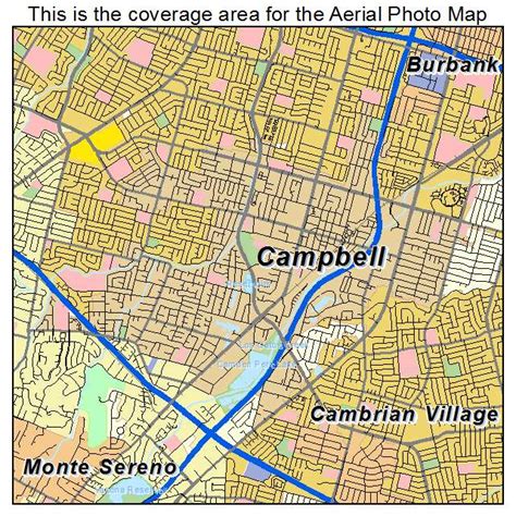 Aerial Photography Map of Campbell, CA California