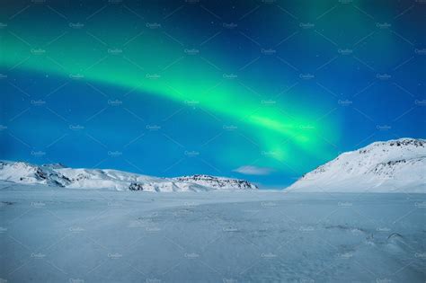 Aurora Borealis in Iceland | Nature Stock Photos ~ Creative Market