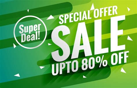 Free Vector | Green sale banner