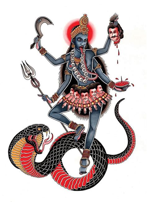 Hiten Damodar Tattoo Art/Illustration | Kali tattoo, Kali ma, Kali goddess