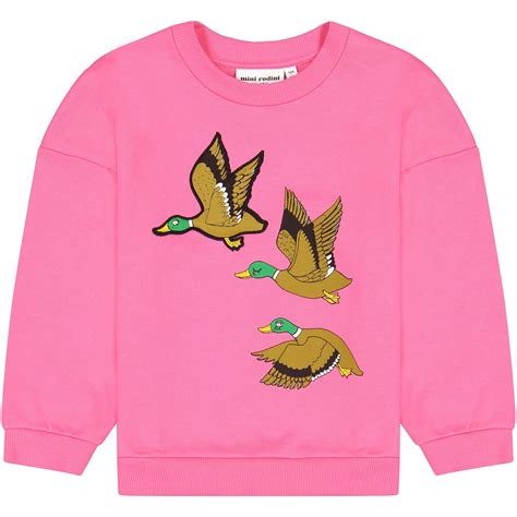 Mini Rodini Girls Sweatshirt with Mallard Ducks - BAMBINIFASHION.COM