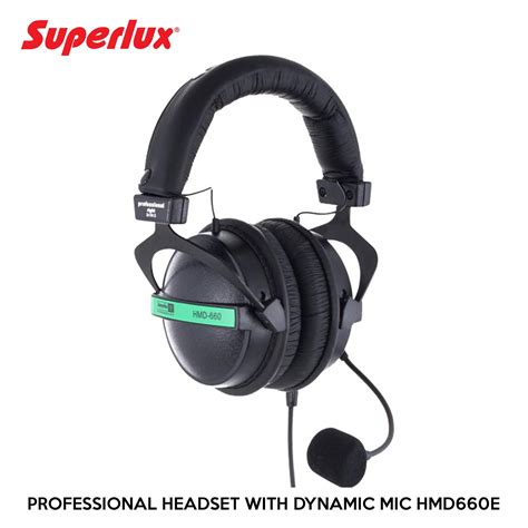 SUPERLUX PROFESSIONAL HEADSET WITH DYNAMIC MIC HMD660E – D&D Music