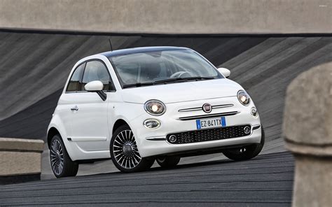 2016 White Fiat 500 parked front view wallpaper - Car wallpapers - #51151