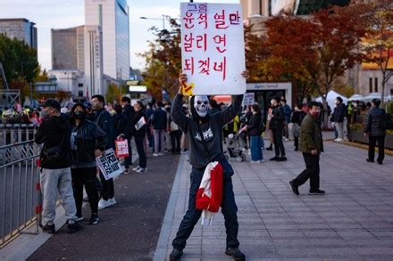 Protester Holds Placard Call Resignation President Editorial Stock Photo - Stock Image ...