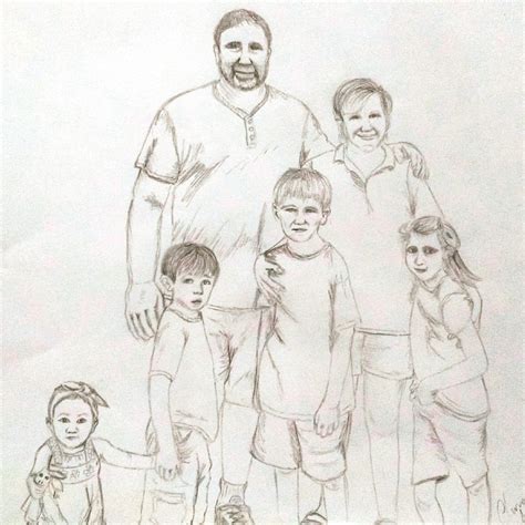 Custom Portrait Drawing Portrait Family Drawing Pencil | Etsy