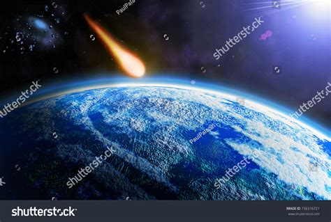 Danger From Space - Asteroid Armageddon Stock Photo 156316721 ...