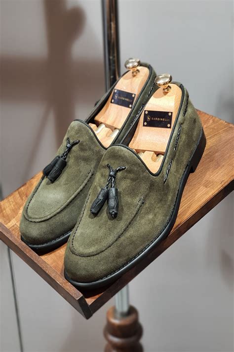 Buy Khaki Suede Tassel Loafer by GentWith.com with Free Shipping