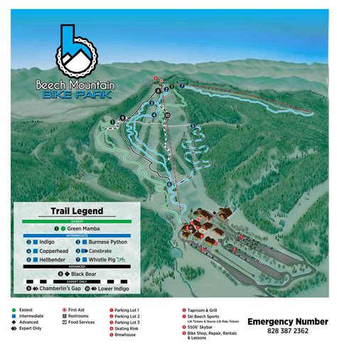 Summer Trail Map - Beech Mountain Resort