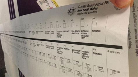 Is it possible to get a full copy of the ballot paper to look at before ...