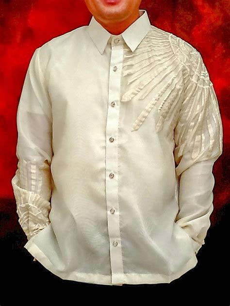 Barong Tagalog SINAG style with Inner Lining Filipino National Costume Filipiniana Lumban Laguna ...